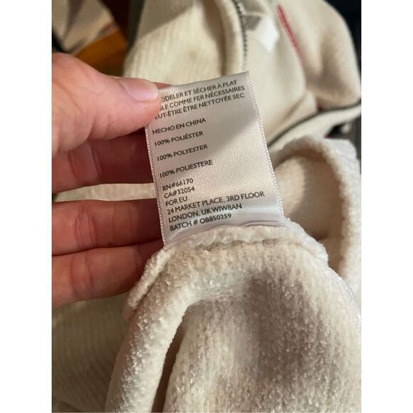 Urban Outfitters Womens White Juno Chenille Velour Quarter Zip Sweater XS - Picture 6 of 6